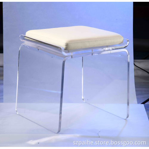 Plexiglass Stool with Cushion